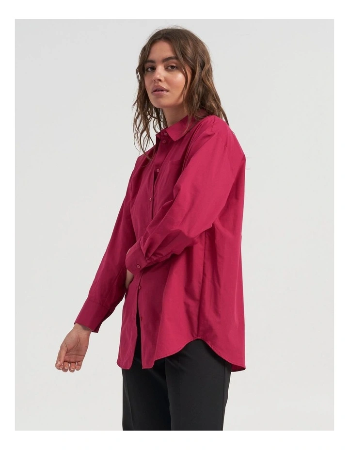 Novia Long Sleeve Shirt in Cerise
