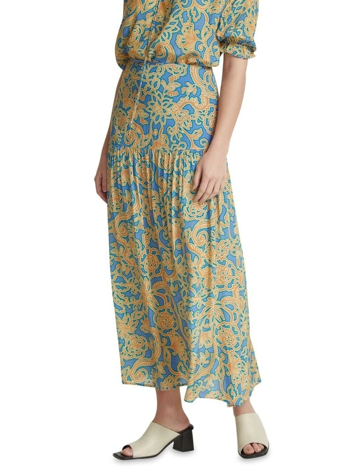 Olivia Tropics Skirt in Blue
