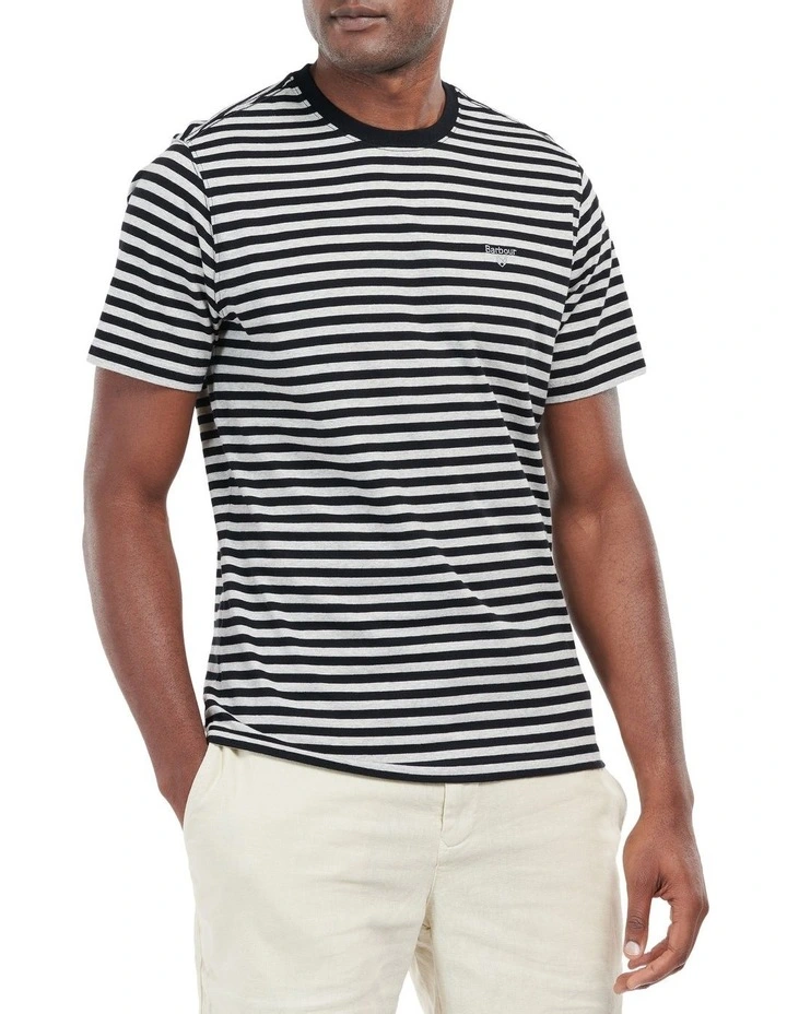 Delamere Stripe Tee in Black