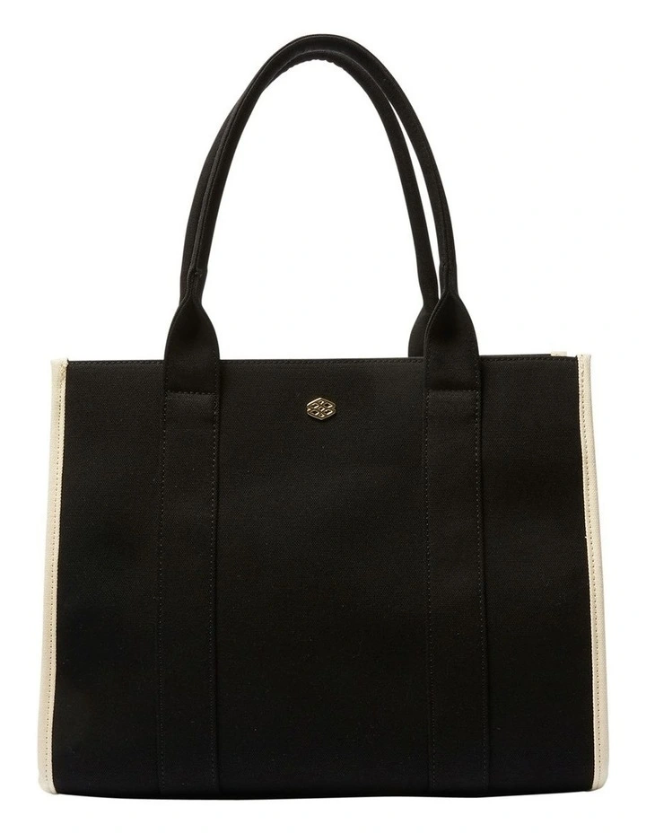 Tyra Tote Bag in Black Canvas
