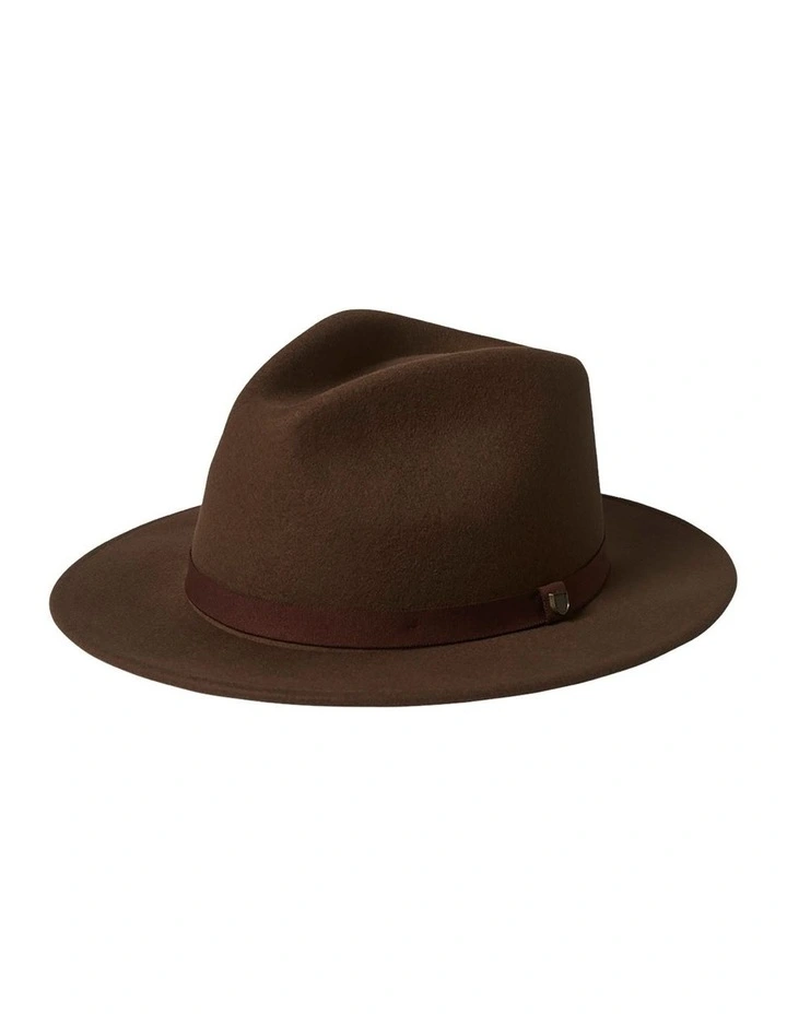 Messer Packable Fedora Hat in Dark Earth