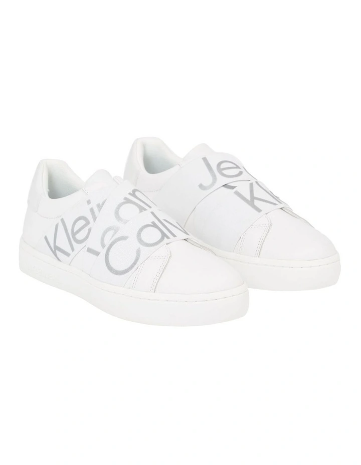 Leather Slip-On Trainers in White