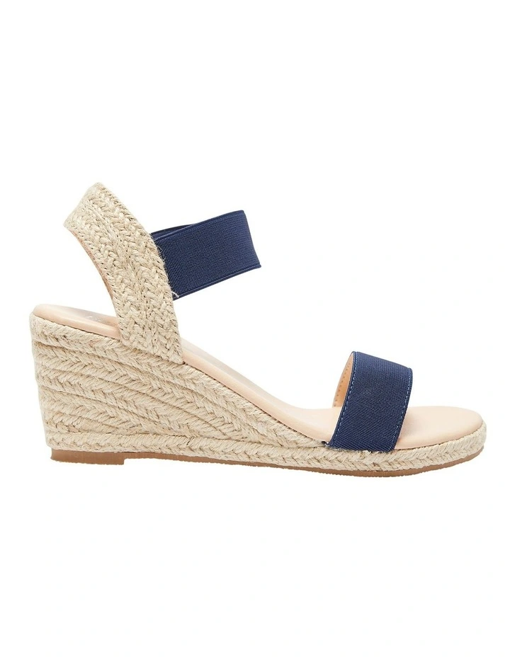 Summit Elastic Sandals In Navy/Beige