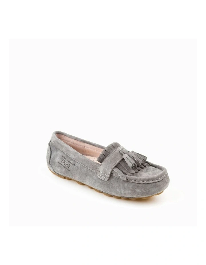 Rylee Water Resistant Tassel Moccasin in Grey