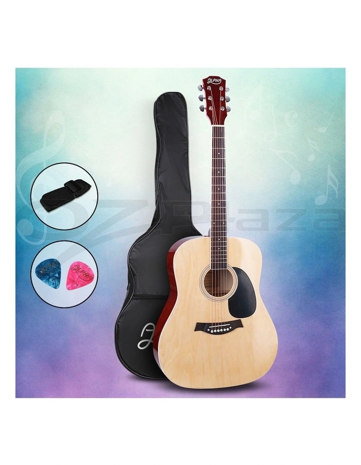 Acoustic Cutaway Steel-Stringed Guitar 41 inch in Beige