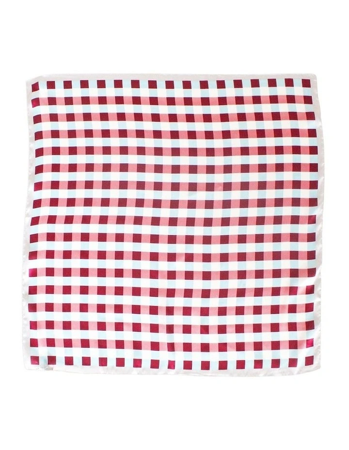 April Hair Scarf in Burgundy/White