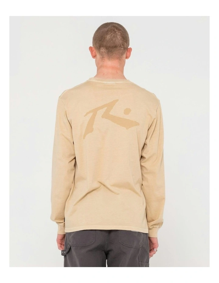 Comp Wash Long Sleeve T-shirt in Natural