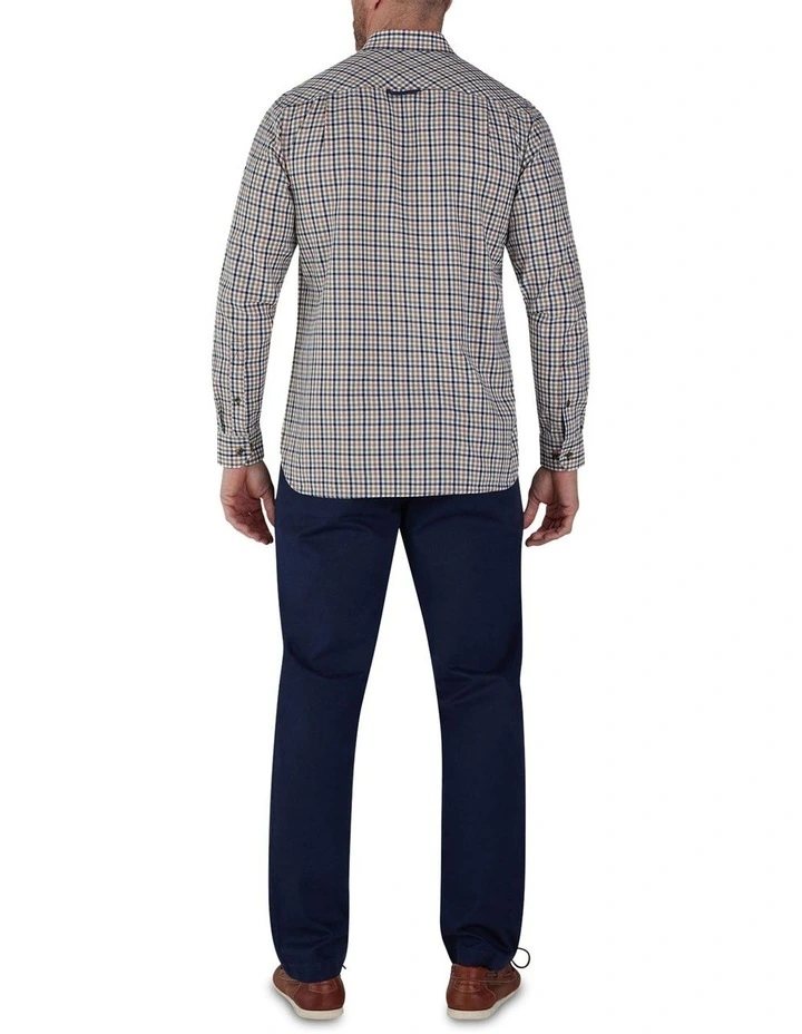 Gingham Long Sleeve Shirt in Green