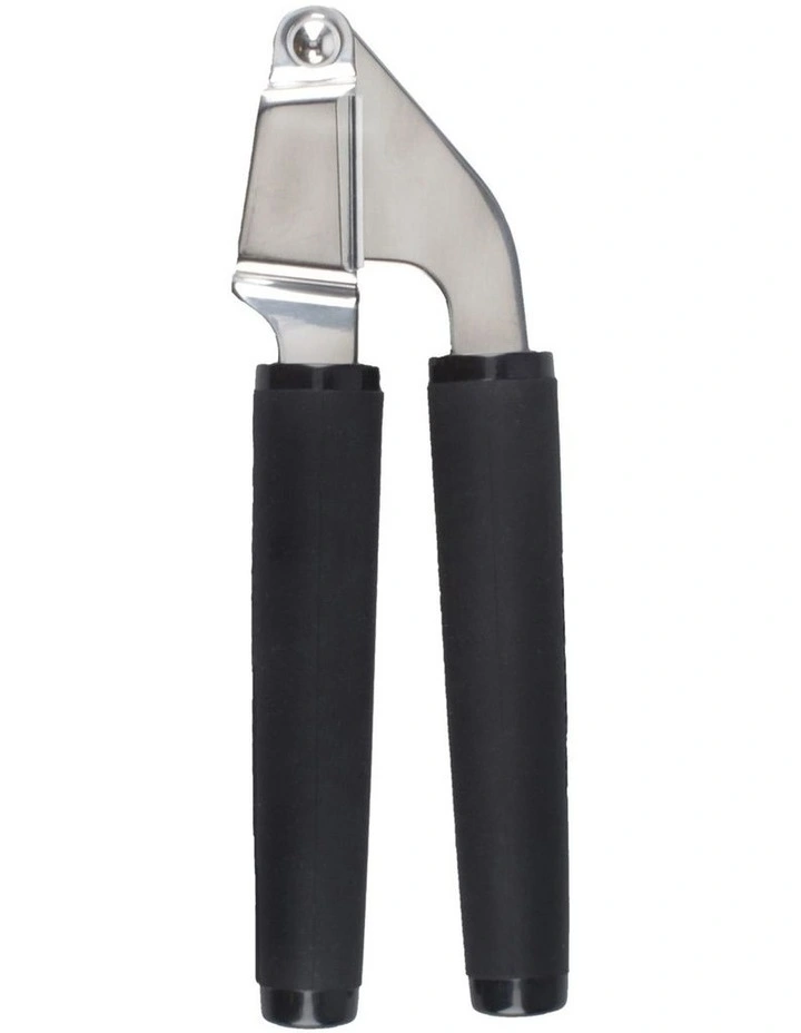 Soft Touch Garlic Press in Black