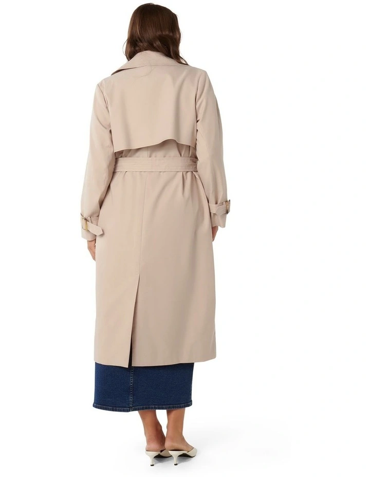 Payton Soft Trench Coat in Beige