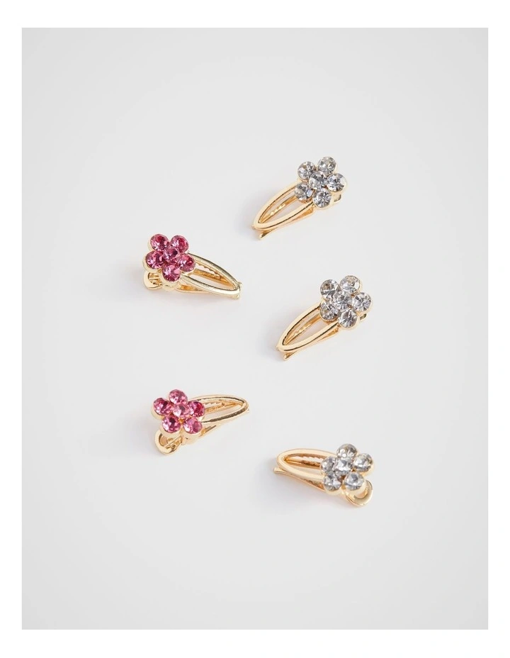 Mini Jewel Half Wheel Clips in Multi