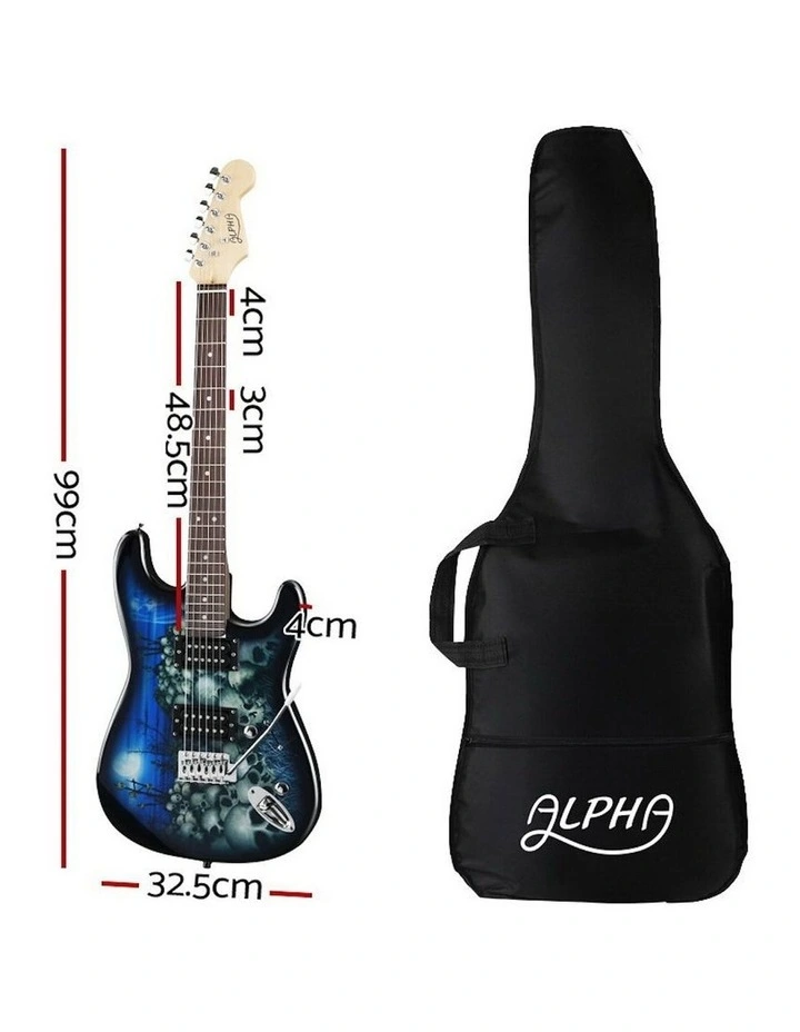 Alpha Electric Guitar in Rock Blue