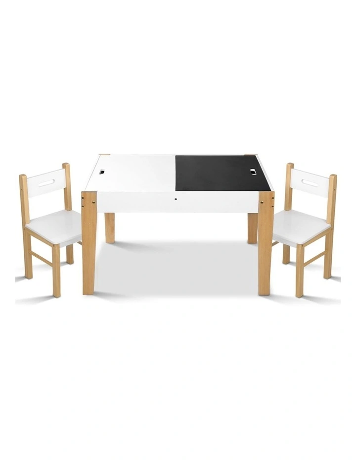 Keezi Kids Table and Chairs Set Chalkboard Toys Play Storage Desk Children Game