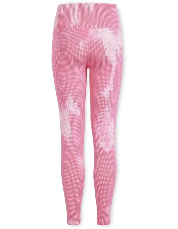 Future Icons Allover Print Cotton 7/8 Legging in Pulse Magenta/White