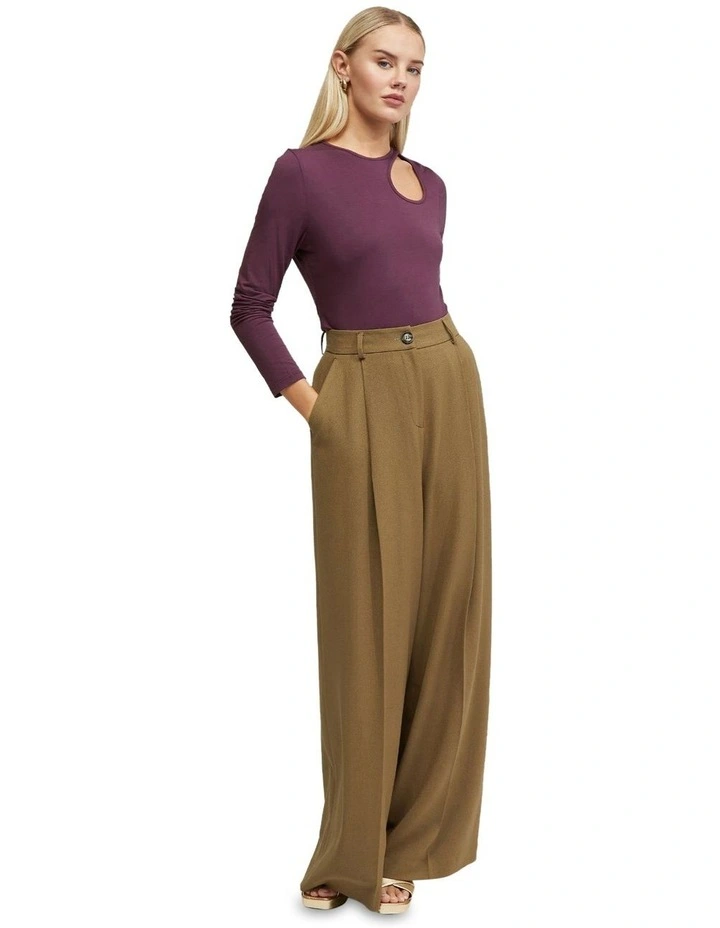 Mimi Jersey Top in Plum