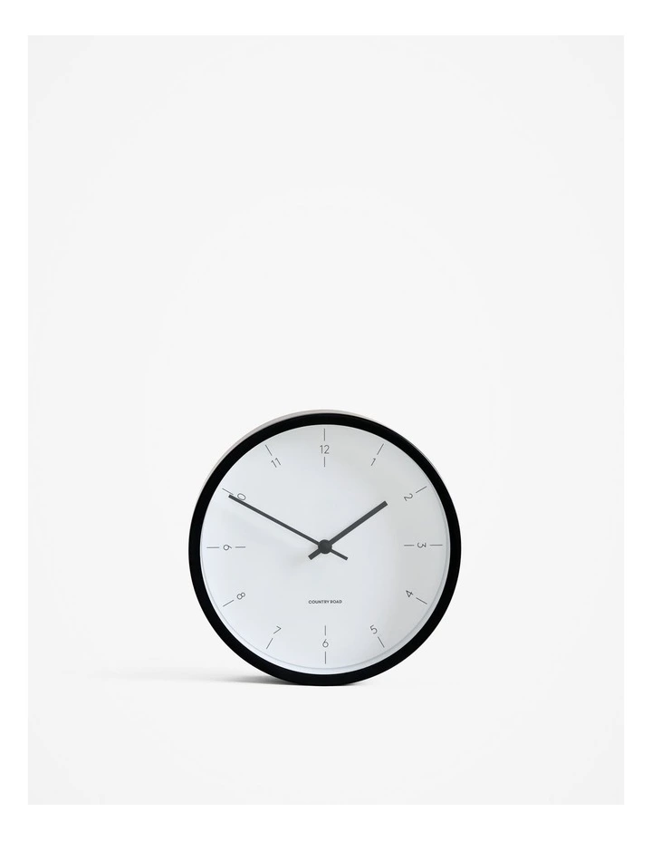 Della Desk Clock in Black