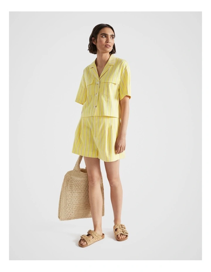 Multi Short in Lemon Drop Stripe