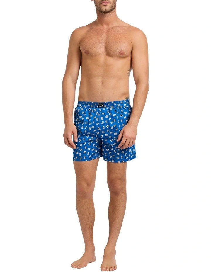 Tape Me Away Boxer Short in Blue Multi