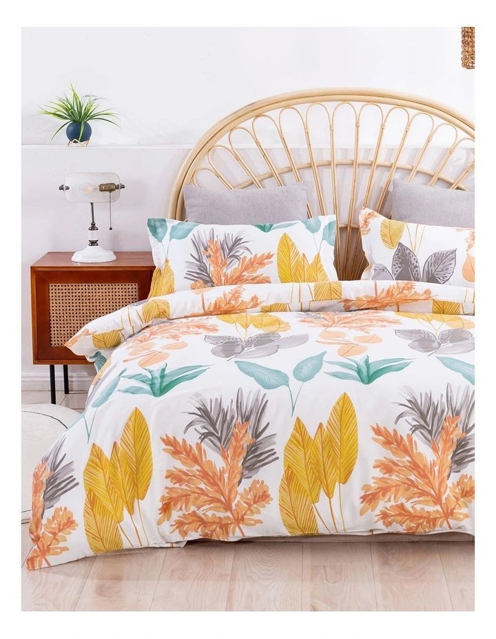Autumn Pure Cotton Quilt Cover Set in Orange
