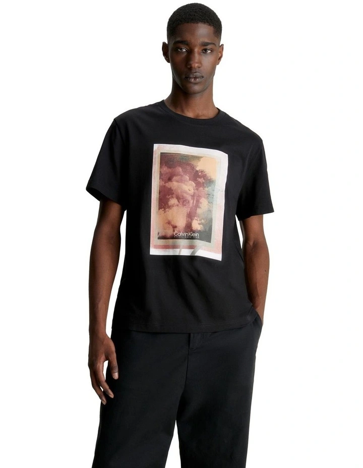Photo Print T-shirt in Black