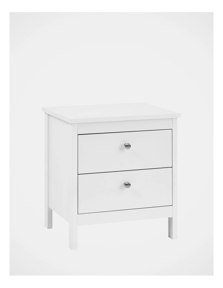 Gemini Bedside Table 35cm in White