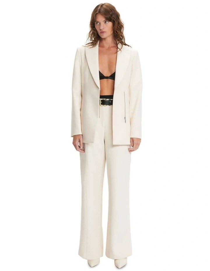 Pinstitch Tailored Pant in Winter White