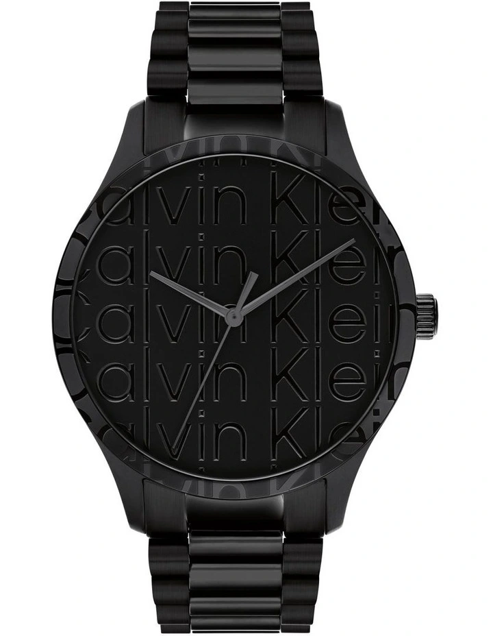 Iconic Stainless Steel Watch in Black