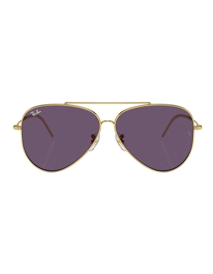 Aviator Reverse Sunglasses in Gold
