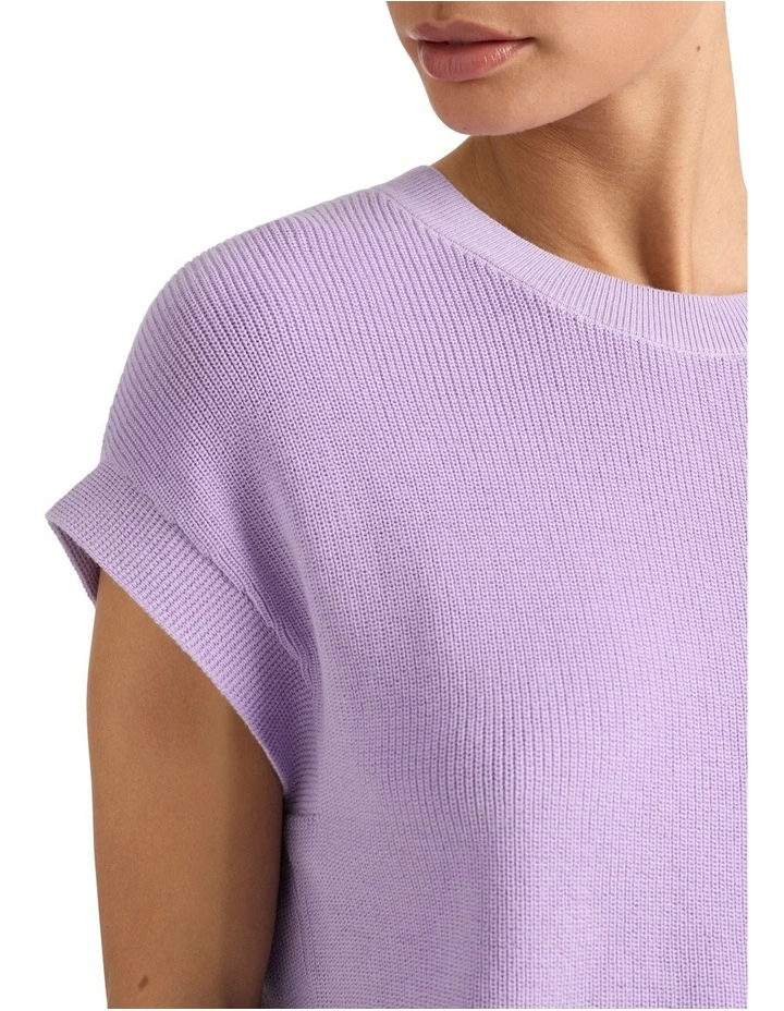 Calliope Knit Gilet Top in Lilac