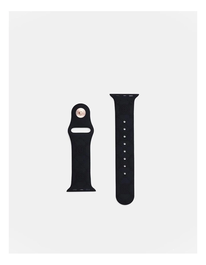 40mm Mim-gram Silicone Watch Band in Black
