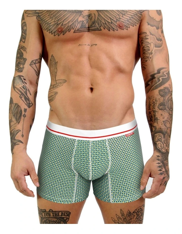Bamboo Trunk in Green Geo
