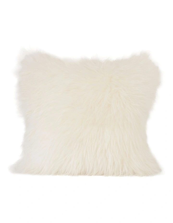 New Zealand Sheepskin Cushion Cover in Ivory