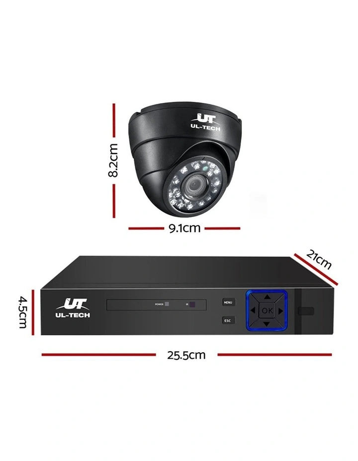 CCTV Security System 8CH DVR 8 Cameras 1TB Hard Drive