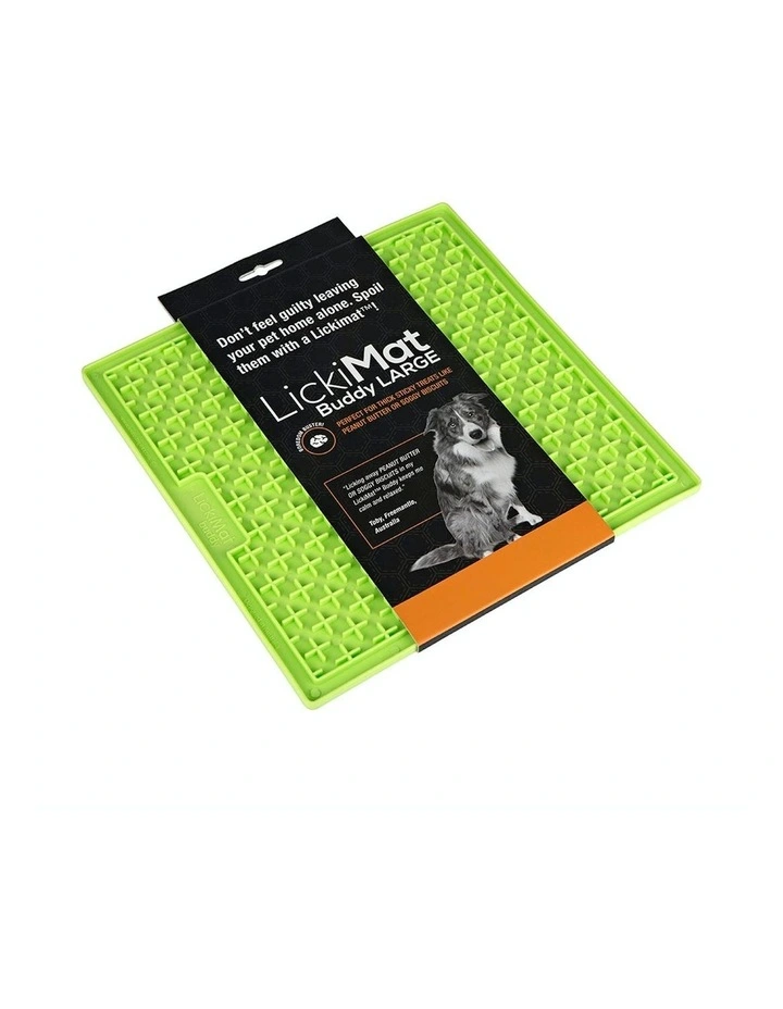 Buddy Original Slow Food Anti-Anxiety Licking Mat in Green