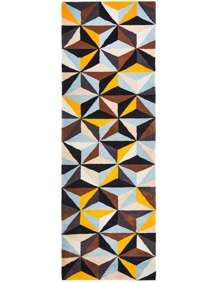 Matrix Pure Wool Runner Rug in Multi