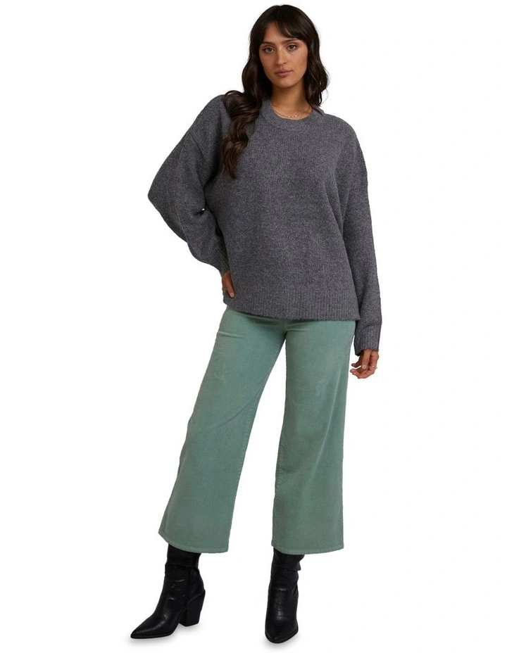 Kendal Knit Top in Charcoal
