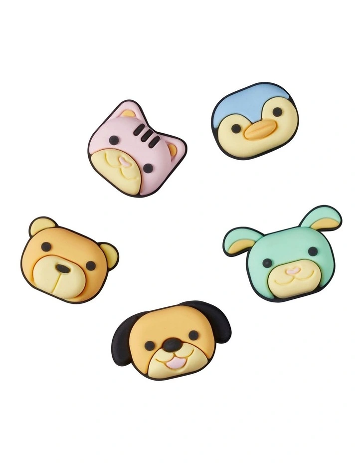 3D Animal Friends Charms 5 Pack in Multi