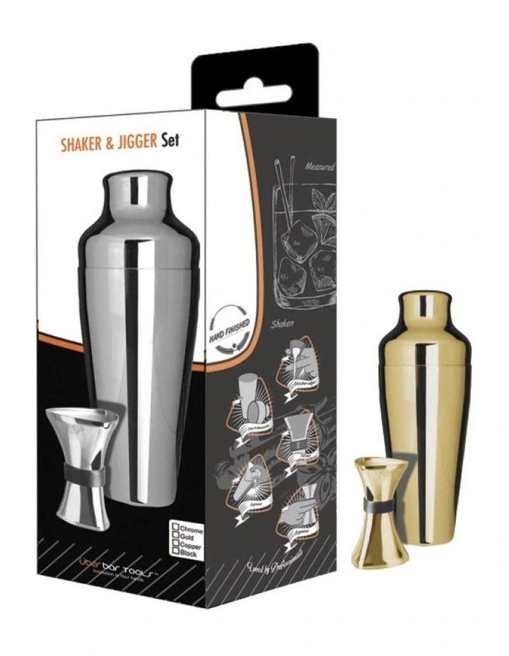 Shaker & Jigger Set Gold