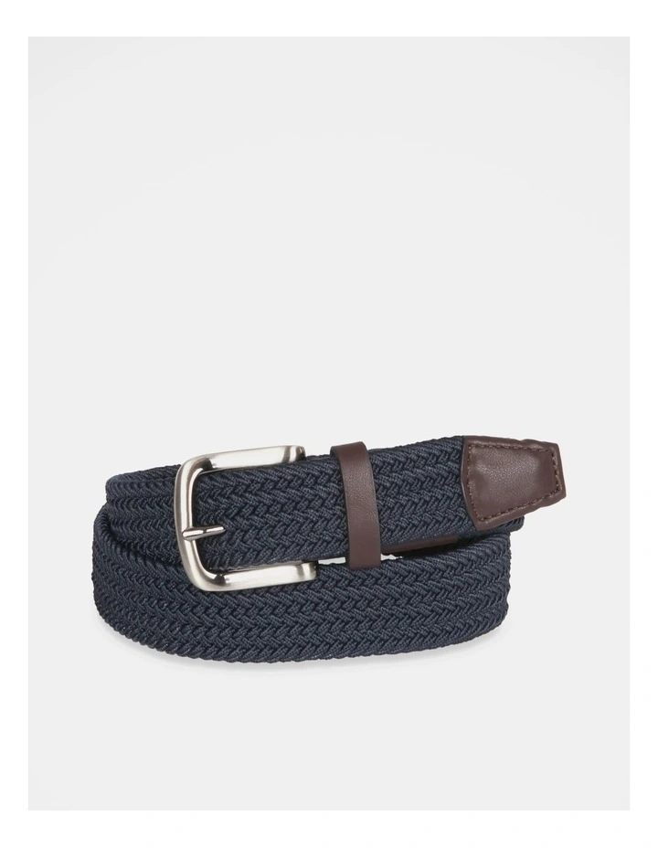 Woven Belt in Navy