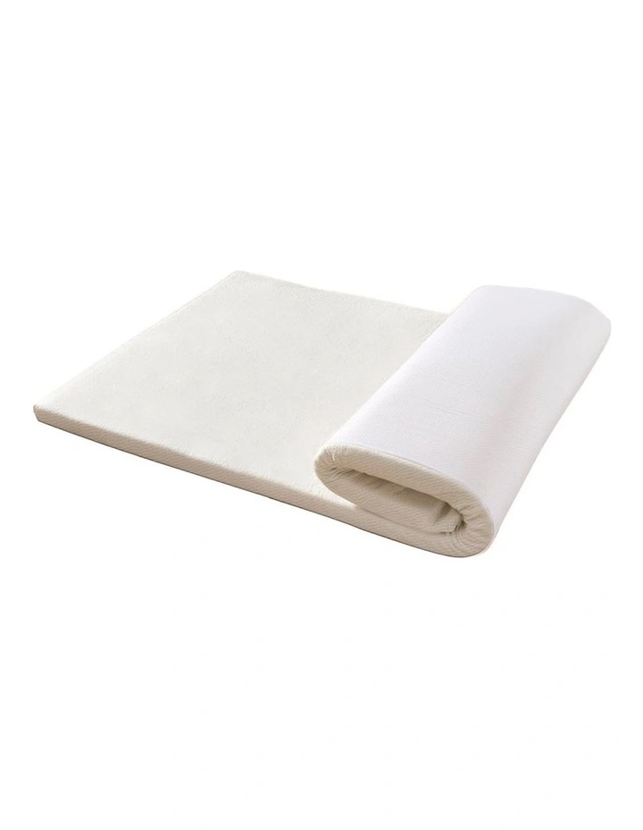 Memory Foam Bed Mattress Topper 7cm in White