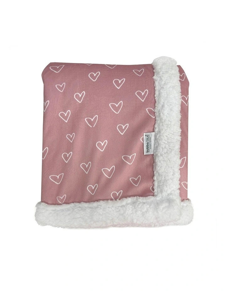 Nordic Velour Cuddle Blanket in Pink