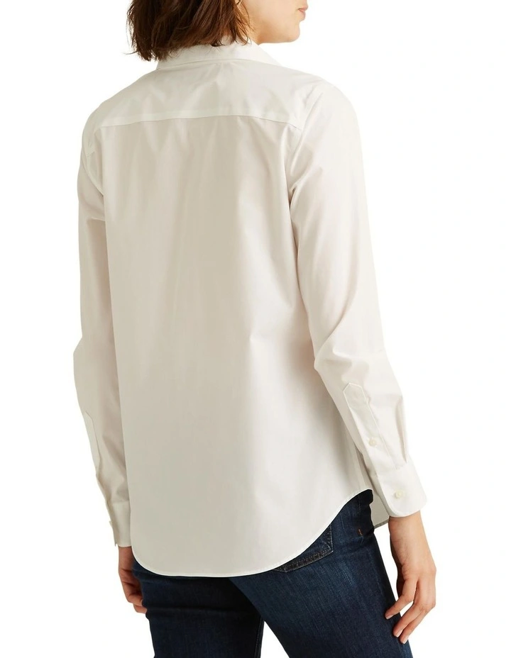 No-Iron Button-Down Shirt White