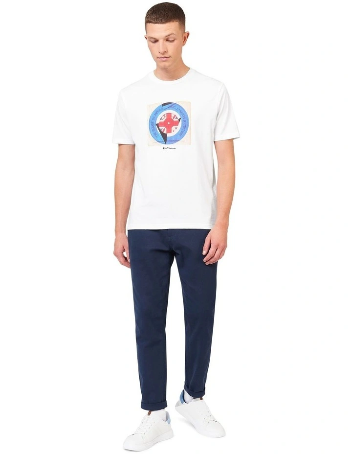 45 Record Target Tee in White