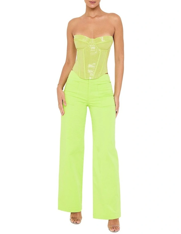Baggy Trousers in Lime