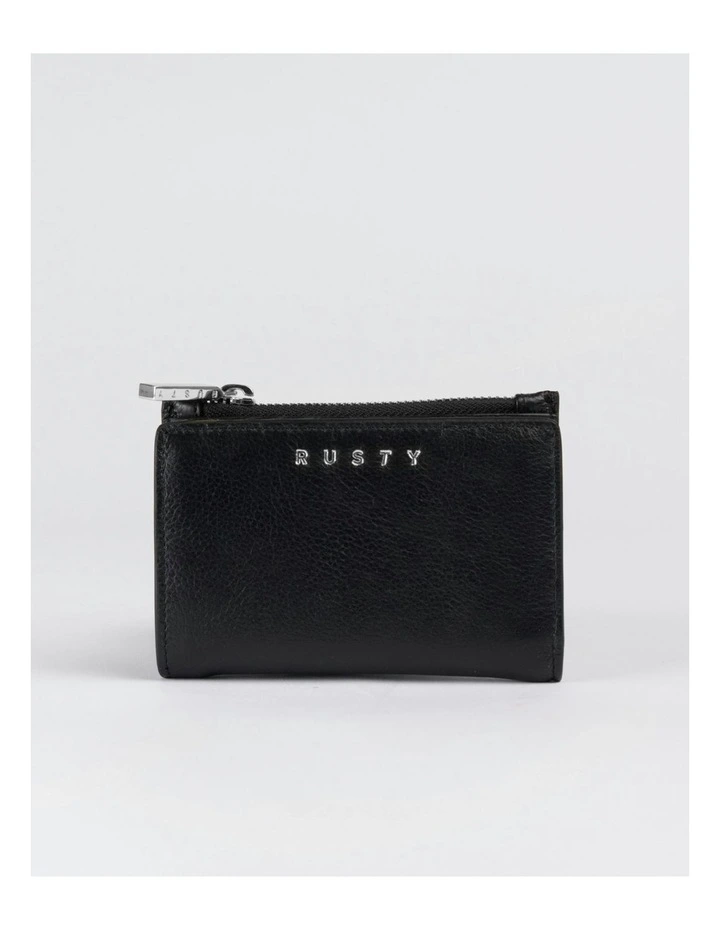 Grace Compact Flap Wallet in Black