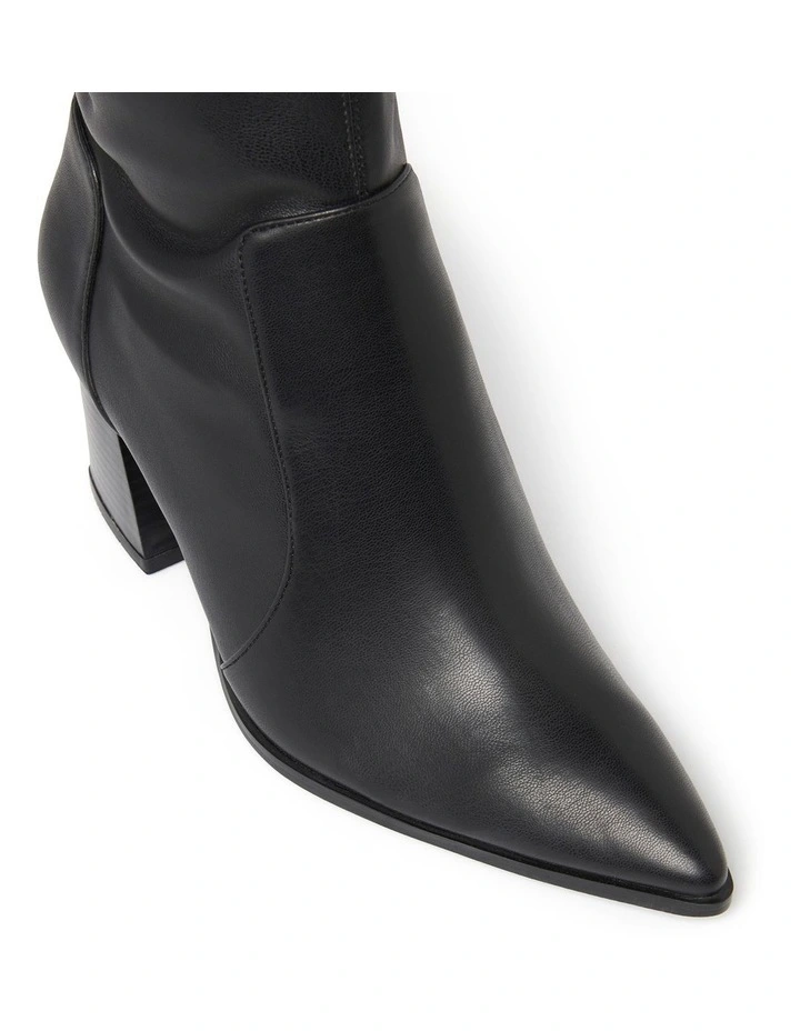 Mia Knee High Boot in Black