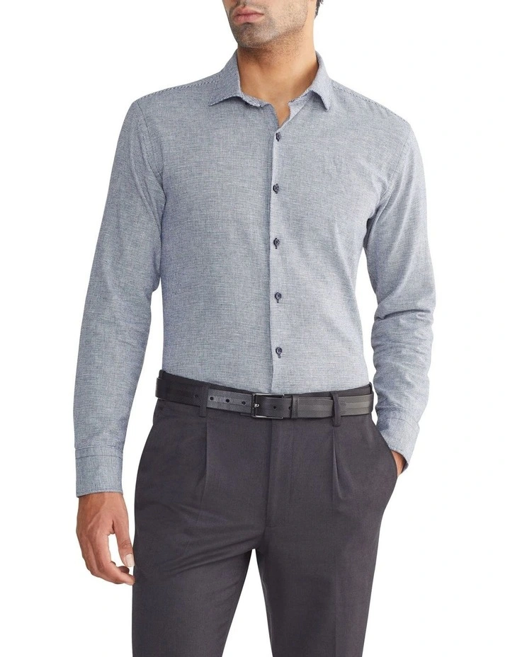 Slim Long Sleeve Shirt in Blue