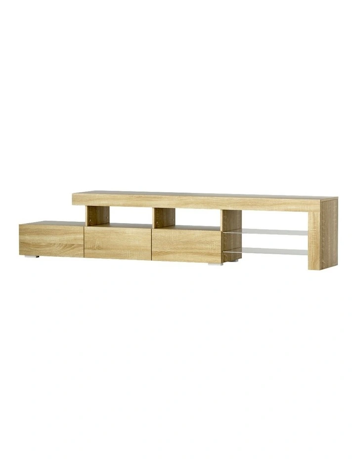 Artiss Entertainment Unit TV Cabinet RGB LED 215cm Wood