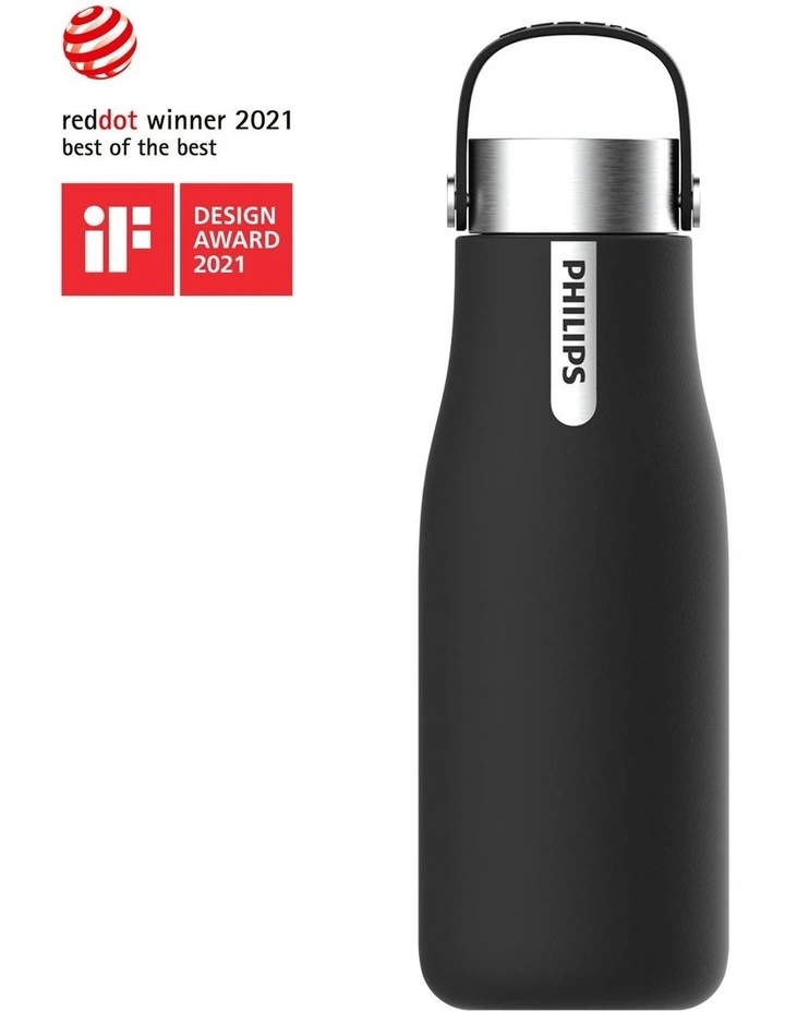 GoZero Smart UV Bottle 590ml in Black