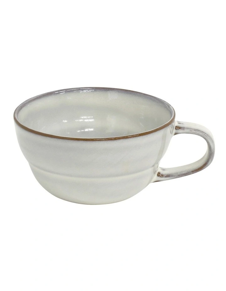 Clover Teacup & Saucer 230ml/15cm in Natural
